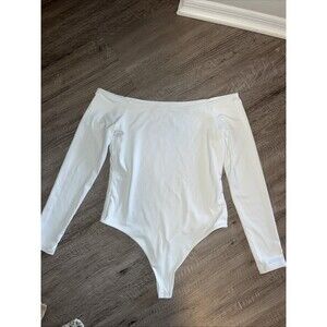 nuuds White Long Sleeve Bodysuit